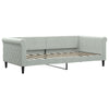 Hellgraues Schlafsofa 90x190 cm aus Samt