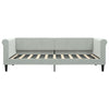 Hellgraues Schlafsofa 90x190 cm aus Samt