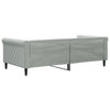 Hellgraues Schlafsofa 90x190 cm aus Samt