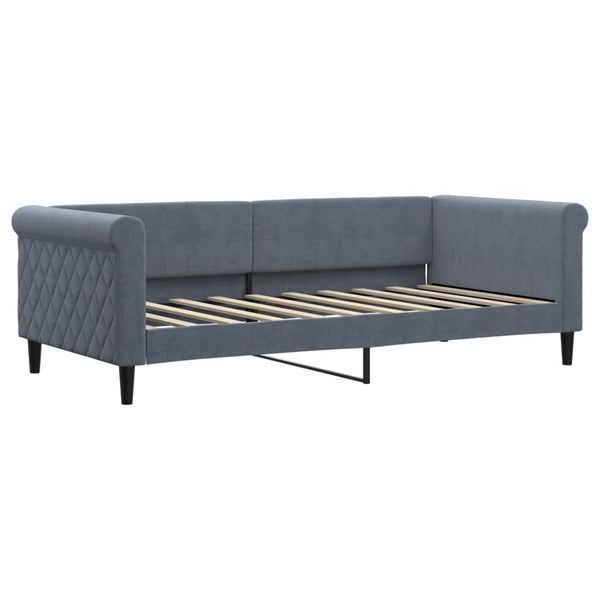 Dunkelgraues Schlafsofa 90x190 cm Samt