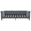 Dunkelgraues Schlafsofa 90x190 cm Samt