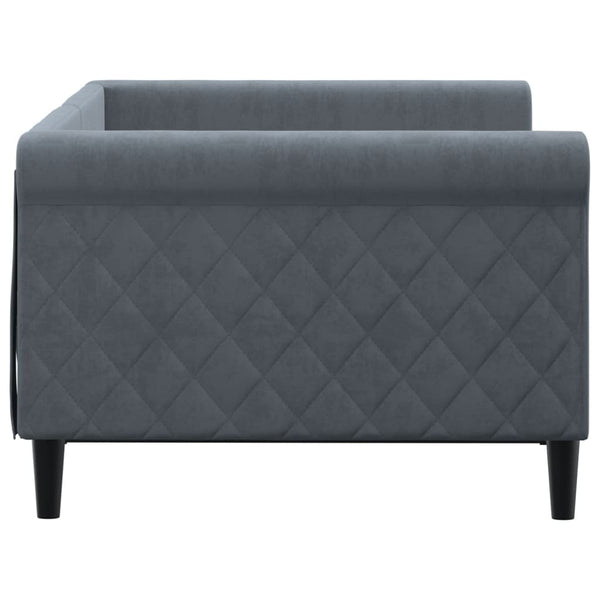 Dunkelgraues Schlafsofa 90x190 cm Samt