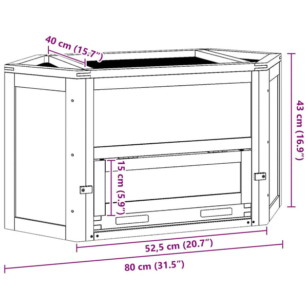 Hamsterkäfig Ciera 80x40x43cm (Fichte)