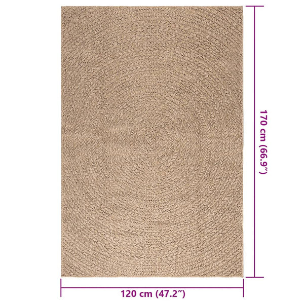 Kanesha Teppich im Jute-Stil 120x170cm (für drinnen und draußen)