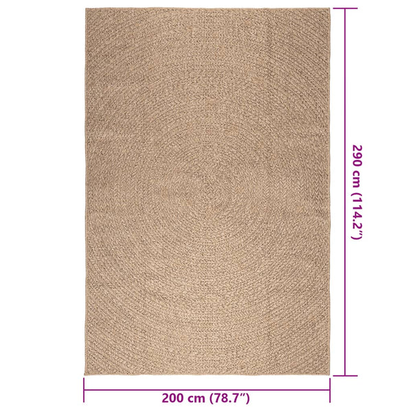 Kanesha Jute-Teppich, 200x290cm (für Innen- und Außenbereiche)