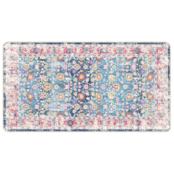 Rutschfester, waschbarer, mehrfarbiger Teppich Ifte 80x150cm