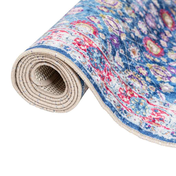 Rutschfester, waschbarer, mehrfarbiger Teppich Ifte 80x150cm
