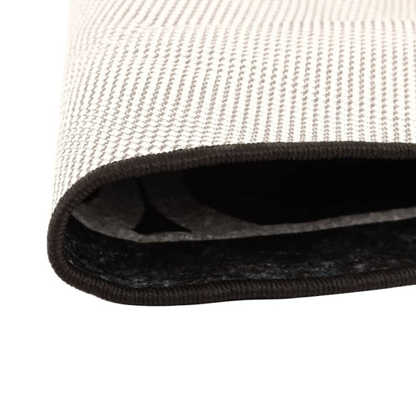 Schwarz-weißer Teppich waschbar Ifte Ø 120cm (rutschfest)