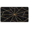Ifte Teppich 80x150cm schwarz und gold, waschbar (rutschfest)