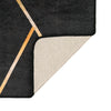 Ifte Teppich 80x150cm schwarz und gold, waschbar (rutschfest)