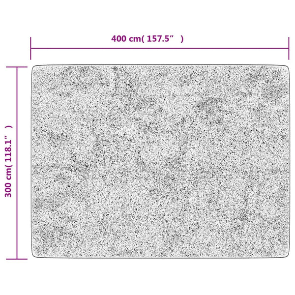 Schwarz-Gold Teppich waschbar Ifte 400x300cm (rutschfest)