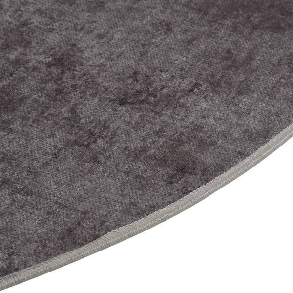 Harmaa matto pestävä Ifte Ø 200cm (liukumaton)