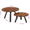 Couchtische Storn 2 Stk. (recyceltes Massivholz und Eisen)