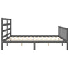 Graues Bettgestell mit Kopfteil Gyongyosi 200x200cm (Holz)
