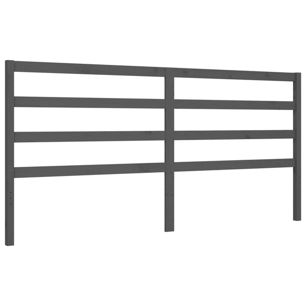 Graues Bettgestell mit Kopfteil Gyongyosi 200x200cm (Holz)