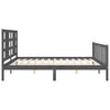 Graues Bettgestell mit Kopfteil Kassandra 200x200cm (Holz)
