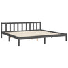 Graues Bettgestell mit Kopfteil Kassandra 200x200cm (Holz)