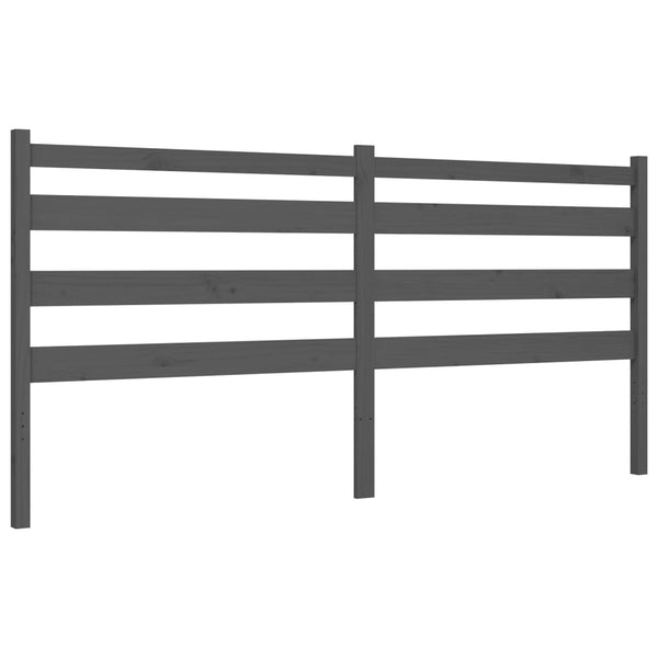 Bettgestell mit Kopfteil Bidae 200x200cm, Grau (Holz)