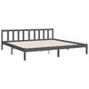 Bettgestell mit Kopfteil Bidae 200x200cm, Grau (Holz)