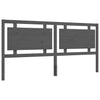 Graues Bettgestell mit Kopfteil Muzaffer 200x200cm (Holz)