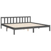 Graues Bettgestell mit Kopfteil Muzaffer 200x200cm (Holz)