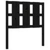 Schwarzes Bettgestell mit Kopfteil Lusia Small Single (Holz)