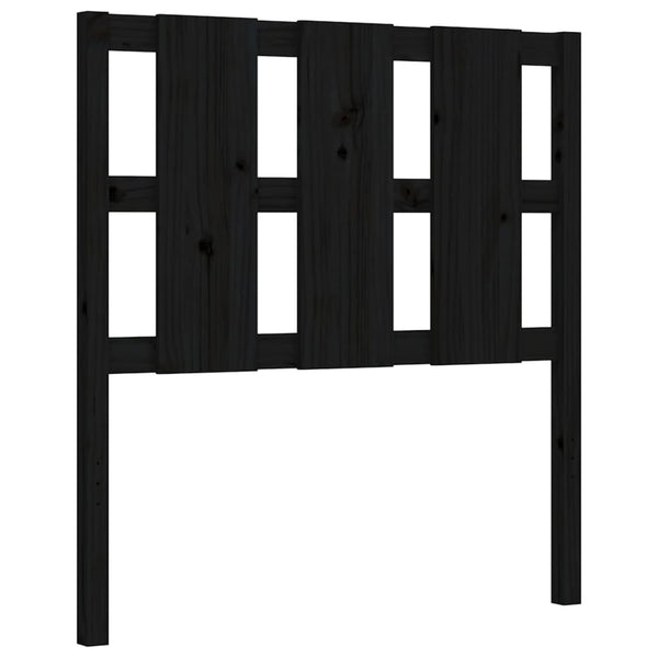 Schwarzes Bettgestell mit Kopfteil Lusia Small Single (Holz)