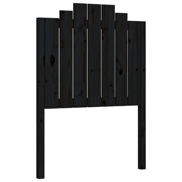 Schwarzes Bettgestell mit Kopfteil Ugolino Small Single (Holz)