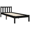 Schwarzes Bettgestell mit Kopfteil Ugolino Small Single (Holz)