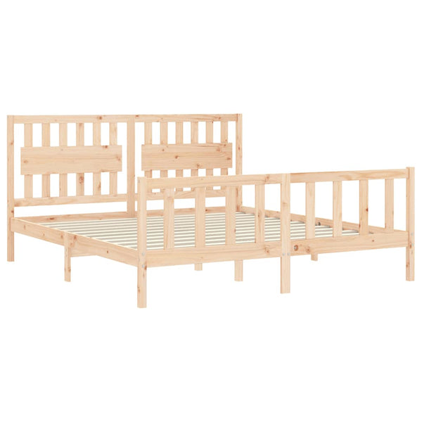 Bettrahmen mit Kopfteil Olibieada Super King Size (Holz)