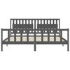 Bettgestell Olibieada 200x200cm, Grau (Holz)