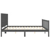 Bettgestell Olibieada 200x200cm, Grau (Holz)
