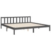 Graues Bettgestell mit Kopfteil Orsilia 200x200cm (Holz)