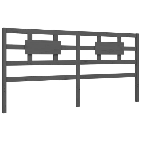 Graues Bettgestell mit Kopfteil Pantelescu 200x200cm (Holz)
