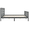 Graues Bettgestell mit Kopfteil Baryy 200x200cm (Holz)