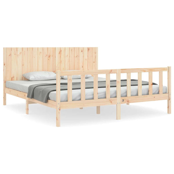Bettrahmen mit Kopfteil Willodean Super King Size (Holz)