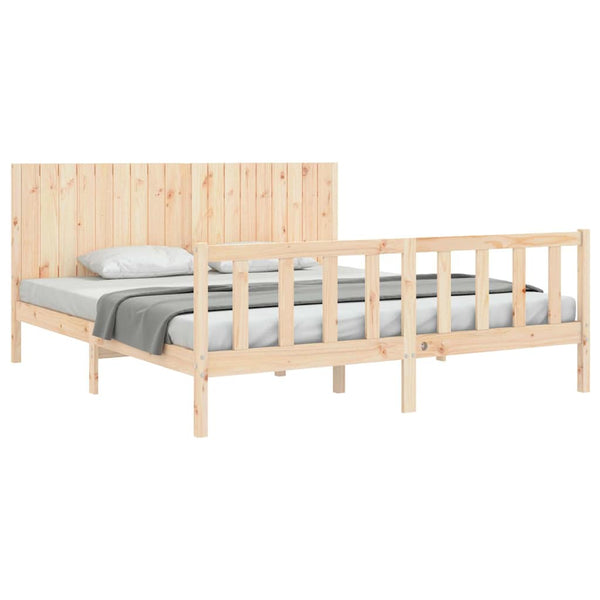 Bettrahmen mit Kopfteil Willodean Super King Size (Holz)