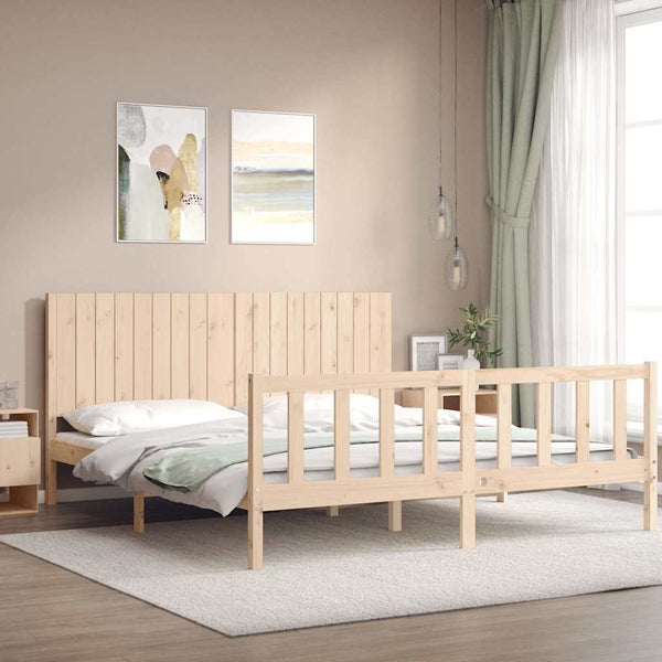 Bettrahmen mit Kopfteil Willodean Super King Size (Holz)