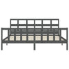 Graues Bettgestell mit Kopfteil Fortyogo 200x200cm (Holz)