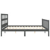 Graues Bettgestell mit Kopfteil Fortyogo 200x200cm (Holz)