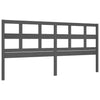 Graues Bettgestell mit Kopfteil Fortyogo 200x200cm (Holz)