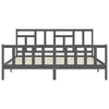 Graues Bettgestell mit Kopfteil Ghitulina 200x200cm (Holz)