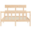 140x200cm Bettrahmen Bellul mit Kopfteil (Holz)