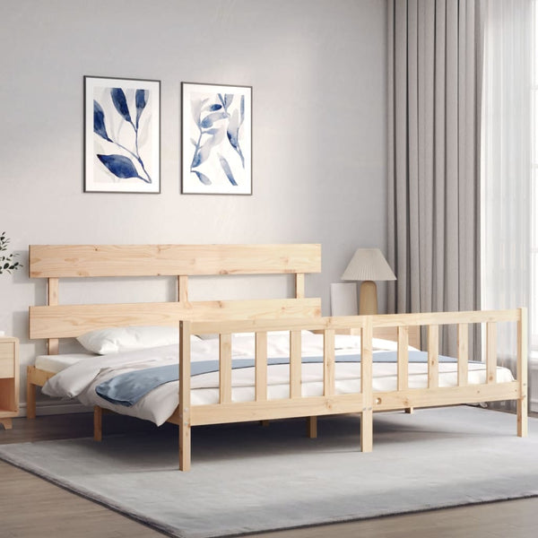 Bettrahmen mit Kopfteil Super King Size Bellul (Holz)