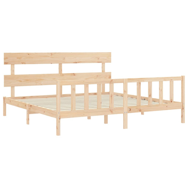 Bettrahmen mit Kopfteil Super King Size Bellul (Holz)