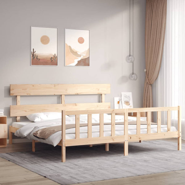 Bettrahmen mit Kopfteil Super King Size Bellul (Holz)