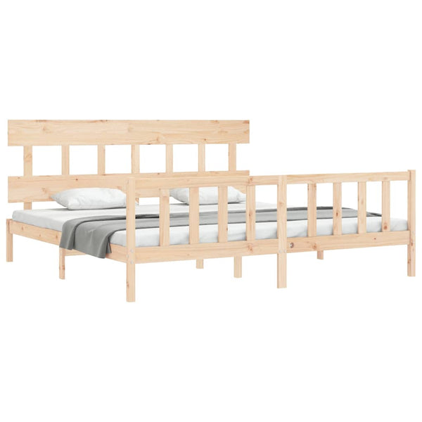 Super King Size Bettrahmen Kizner mit Kopfteil (Holz)