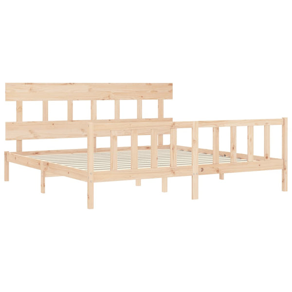 Super King Size Bettrahmen Kizner mit Kopfteil (Holz)