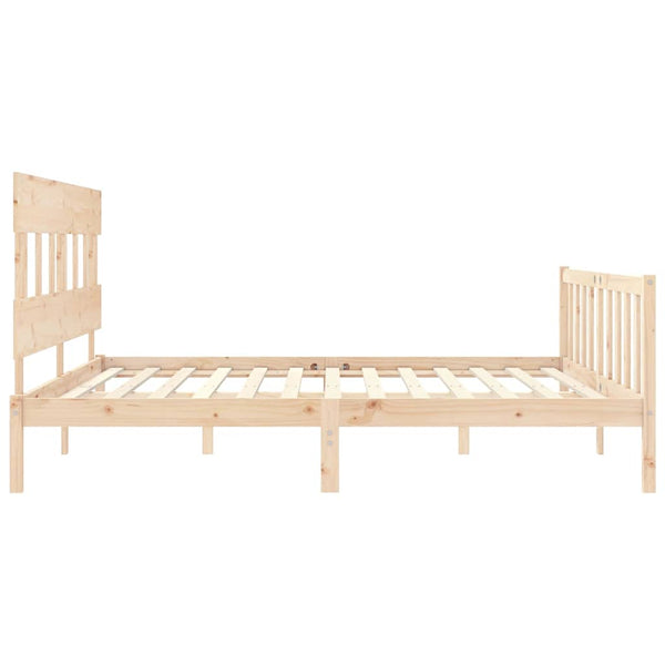 Super King Size Bettrahmen Kizner mit Kopfteil (Holz)