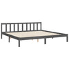 Graues Bettgestell Kizner mit Kopfteil 200x200cm (Holz)